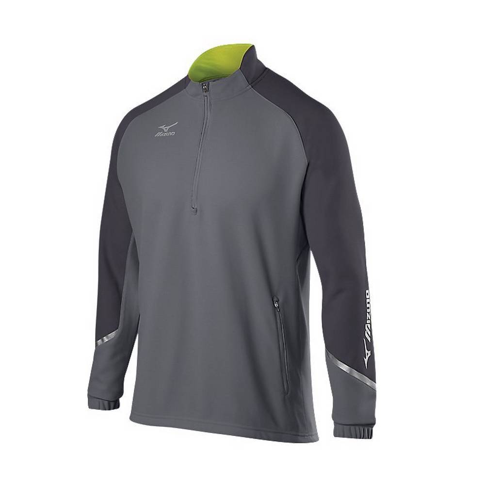 Pullover Mizuno Elite 1/2 Zip Hombre Gris Baratas CRJS-72938